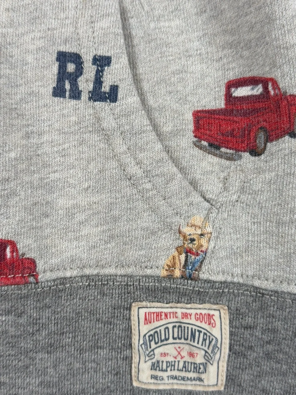 POLO COUNTRY Ralph Lauren Polo Bear Fleece Hoodie - 2/2T
